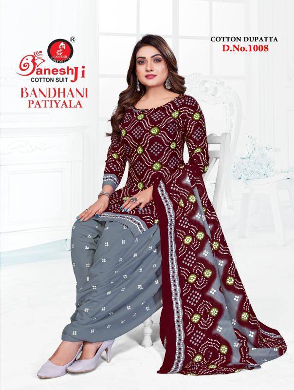 Ganeshji bandhani patiyala vol- 1 Wholeale Dress materials market in kolkata